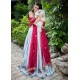 Deep Carmine Snowflake Lehenga