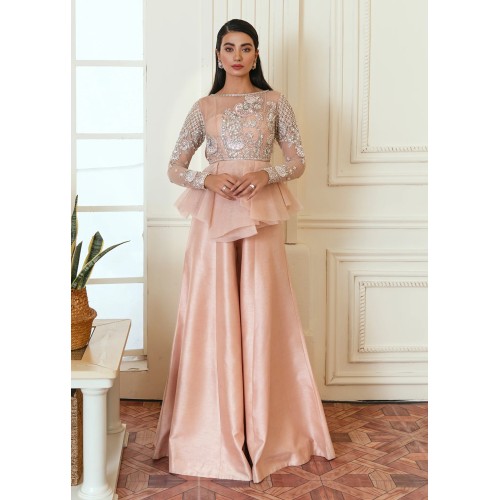 Light Pink Snowflake Peplum and Sharara