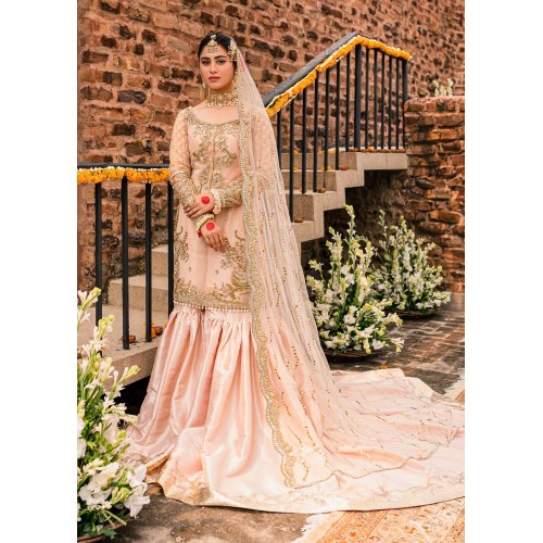 Peach Snowflake Gharara