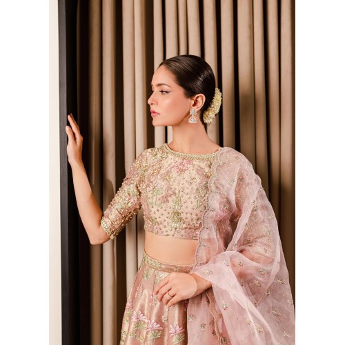 Tea Rose Snowflake Lehenga Tea Rose Snowflake Lehenga