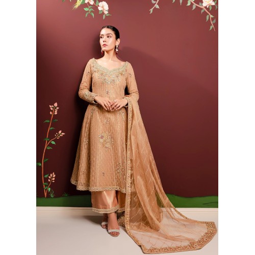 Apricot Snowflake Party Wear