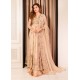 Apricot Snowflake Pishwas and Lehenga