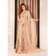 Apricot Snowflake Pishwas and Lehenga