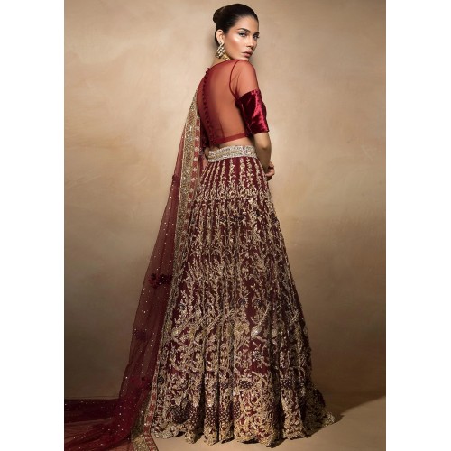 Antique Ruby Magnolia Choli Lehenga Antique Ruby Magnolia Choli Lehenga