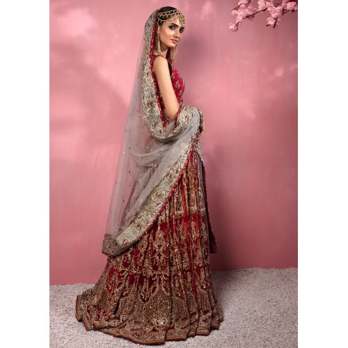 Carmine Magnolia Choli Lehenga Carmine Magnolia Choli Lehenga