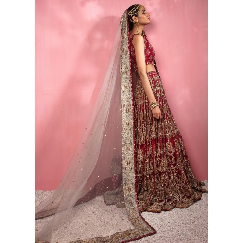 Carmine Magnolia Choli Lehenga Carmine Magnolia Choli Lehenga