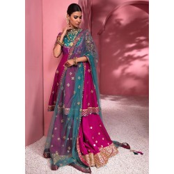 Magenta Dye Magnolia Lehenga Magenta Dye Magnolia Lehenga