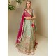 Turquoise Green Magnolia Lehenga