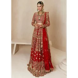 Cornell Red Magnolia Choli Lehenga