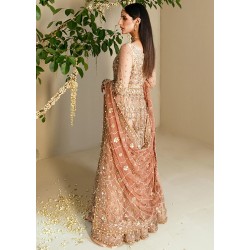 Dark Salmon Magnolia Lehenga