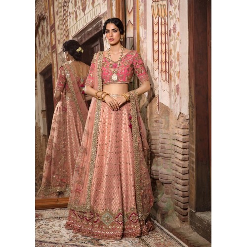 Light Salmon Pink Magnolia Choli Lehenga Light Salmon Pink Magnolia Choli Lehenga