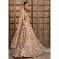 Peach Magnolia Lehenga