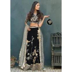 Black Magnolia Lehenga Choli