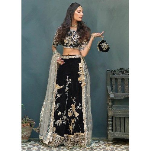 Black Magnolia Lehenga Choli