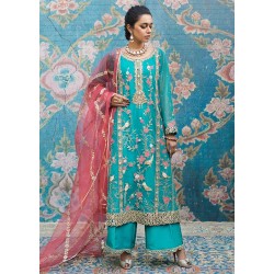 Dark Turquoise Magnolia Trousers Suit