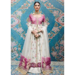 Mulberry and White Magnolia Gown