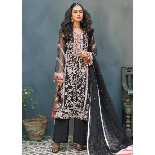 Black Magnolia Trousers Suit