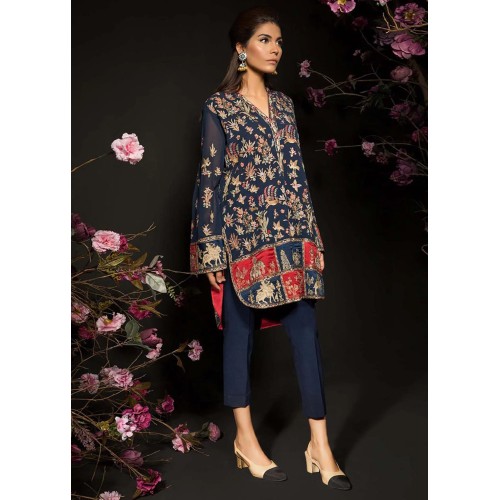Navy Magnolia Party Wear