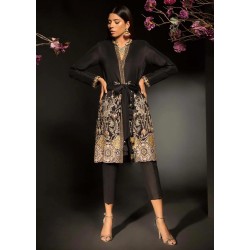 Black Magnolia Jacket and Capri Pants