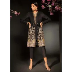 Black Magnolia Jacket and Capri Pants