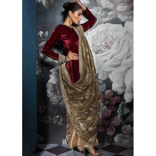 Maroon Magnolia Trousers Suit