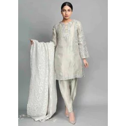White Smoke Magnolia Shalwar Kameez