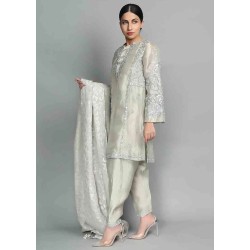 White Smoke Magnolia Shalwar Kameez