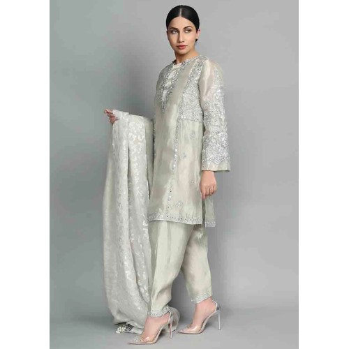 White Smoke Magnolia Shalwar Kameez