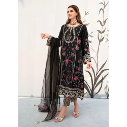 Black Magnolia Long Shirt and Trousers