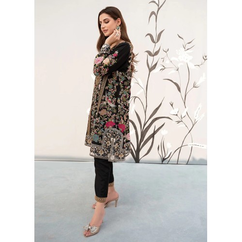 Black Magnolia Trousers Suit