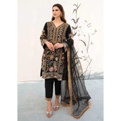 Black Magnolia Trousers Suit