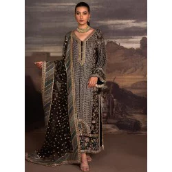 Black Magnolia Long Shirt and Trousers Suit