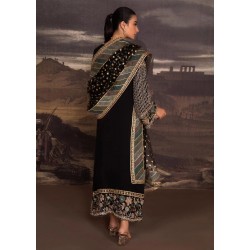 Black Magnolia Long Shirt and Trousers Suit