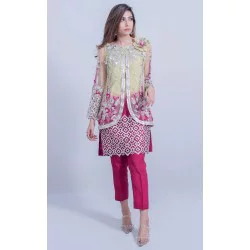 Pale Spring Bud and Telemagenta Julia Two Toned Shirt