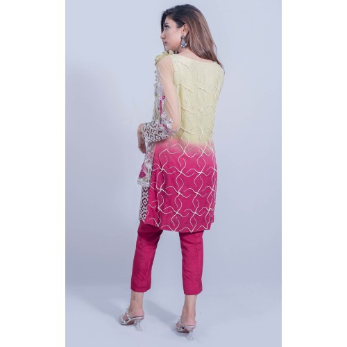 Pale Spring Bud and Telemagenta Julia Two Toned Shirt