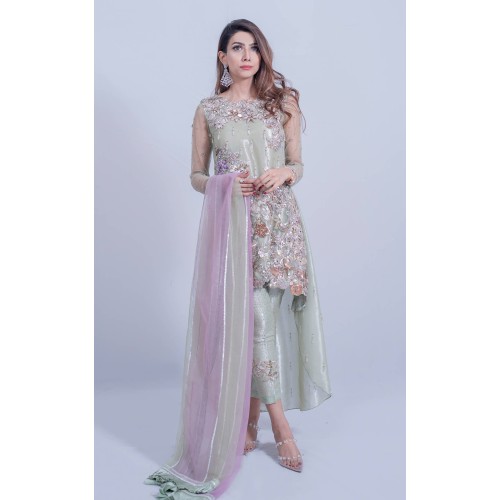 Ash Gray Julia Asymmetric Shirt