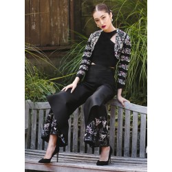Black Syringa Shrug and Flapper Pants