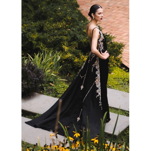 Black Syringa Dress Cum Jumpsuit