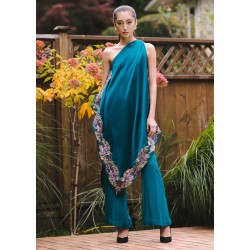 Teal Syringa Poncho