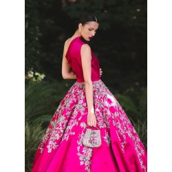 NCS-Red Syringa One Shoulder Gown NCS-Red Syringa One Shoulder Gown