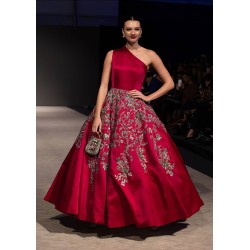 NCS-Red Syringa One Shoulder Gown