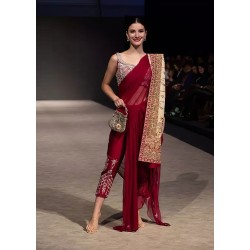 Barn Red Syringa Saree Pants