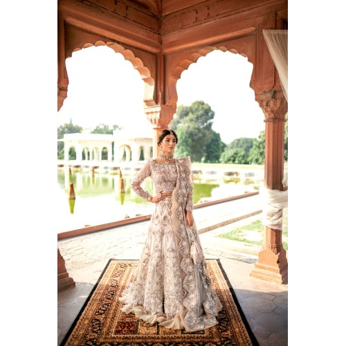Almond Aster Lehenga
