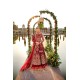 Deep Carmine Aster Lehenga