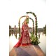 Deep Carmine Aster Lehenga