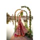 Deep Carmine Aster Lehenga
