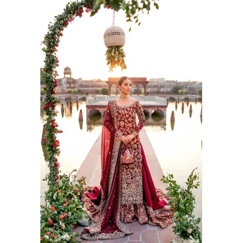 Carmine Aster Lehenga