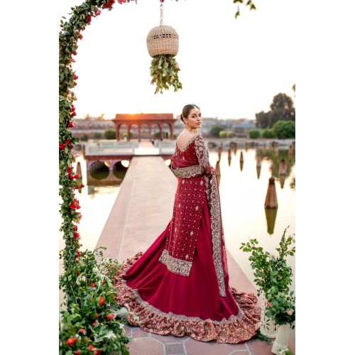 Carmine Aster Lehenga