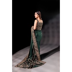 English Green Aster Saree English Green Aster Saree