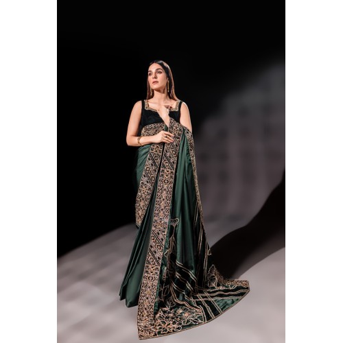 English Green Aster Saree English Green Aster Saree